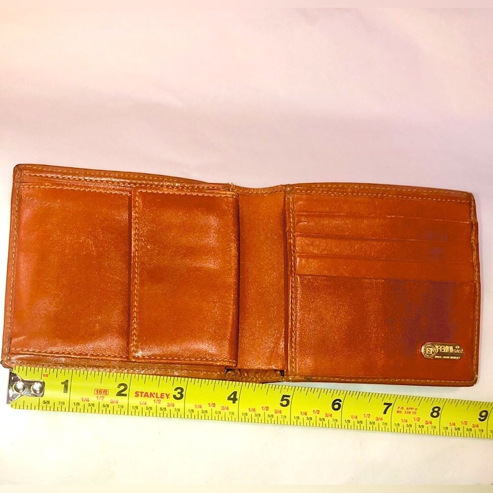 FENDI Pequin Pecan Striped Pattern Bifold Wallet NEW IN BOX - Picture 4 of 17